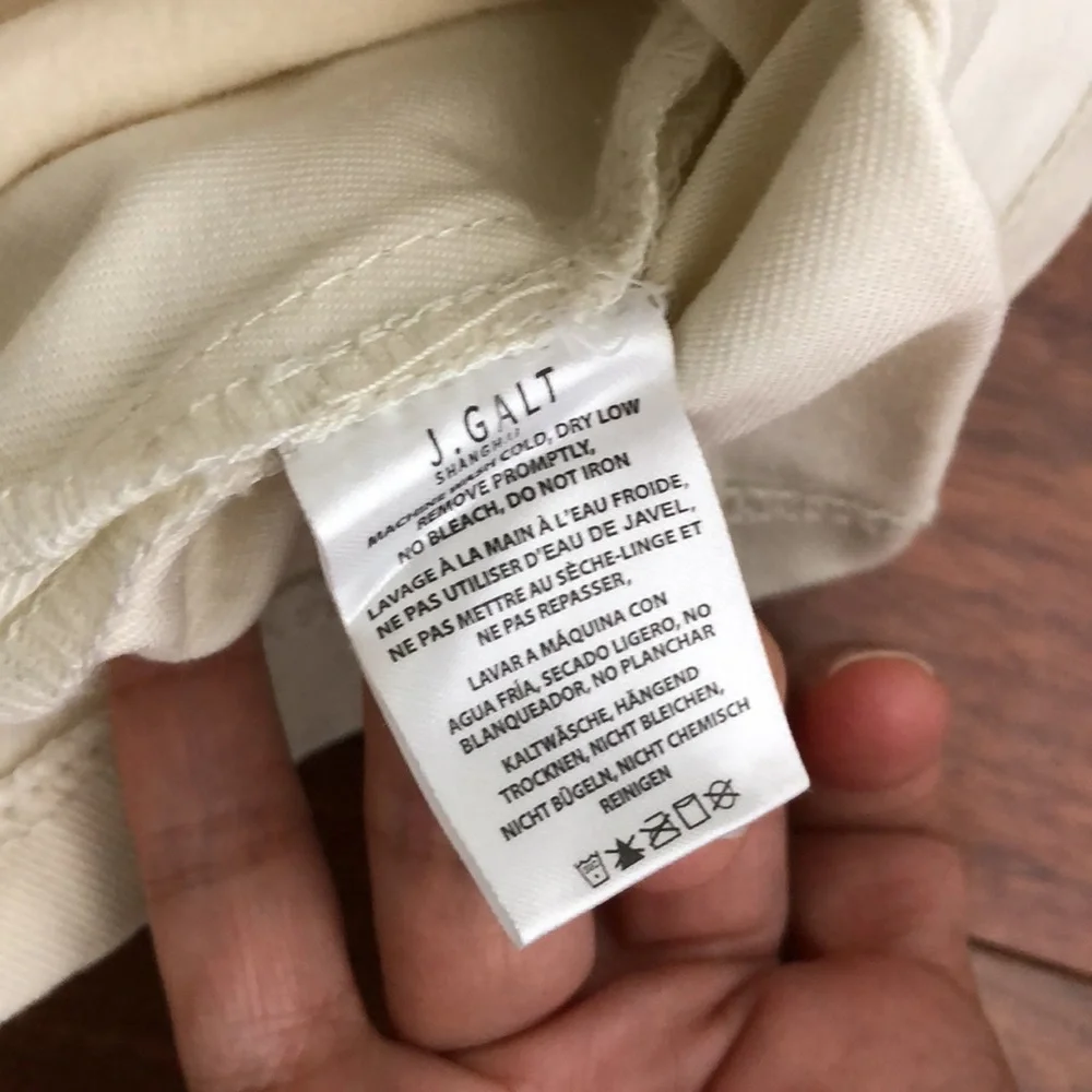 BRANDY MELVILLE J GALT IVORY COTTON PLEATED COTTON SKORT SIZE SMALL NEW - Picture 8 of 10